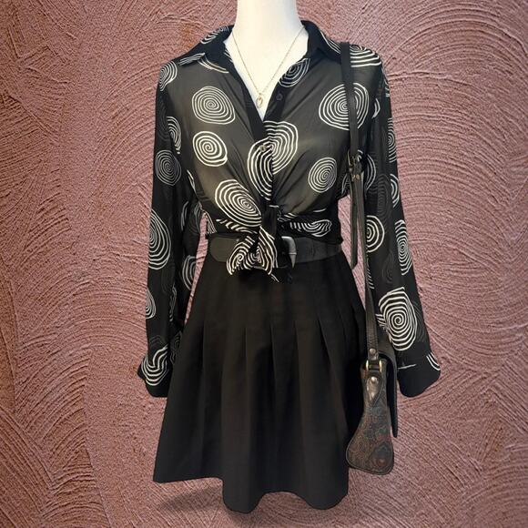 Artsy Chicos Sheer Button Down - Picture 1 of 5